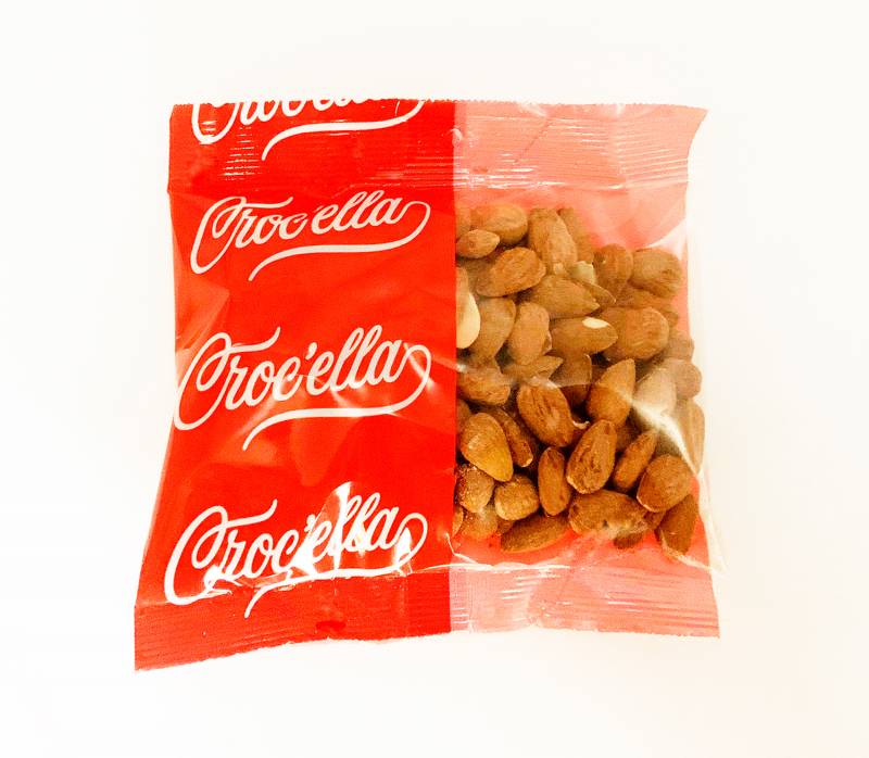 Amandes jumbo grillées salées 200gr CROC'ELLA pour professionnel alimentaire en France