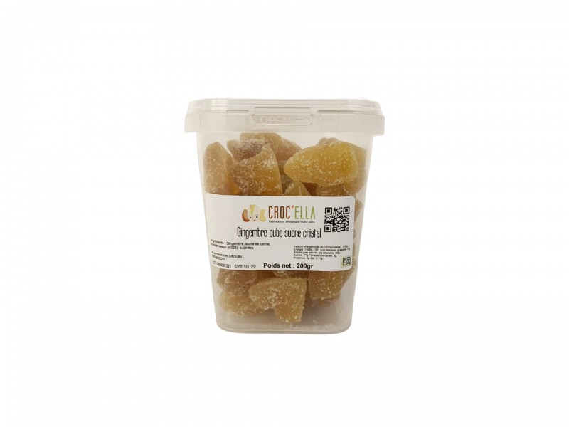 Gingembre déshydraté ou gingembre confit en gros fruits déshydratés et mélange de fruits secs CROC’ELLA PACA Marseille