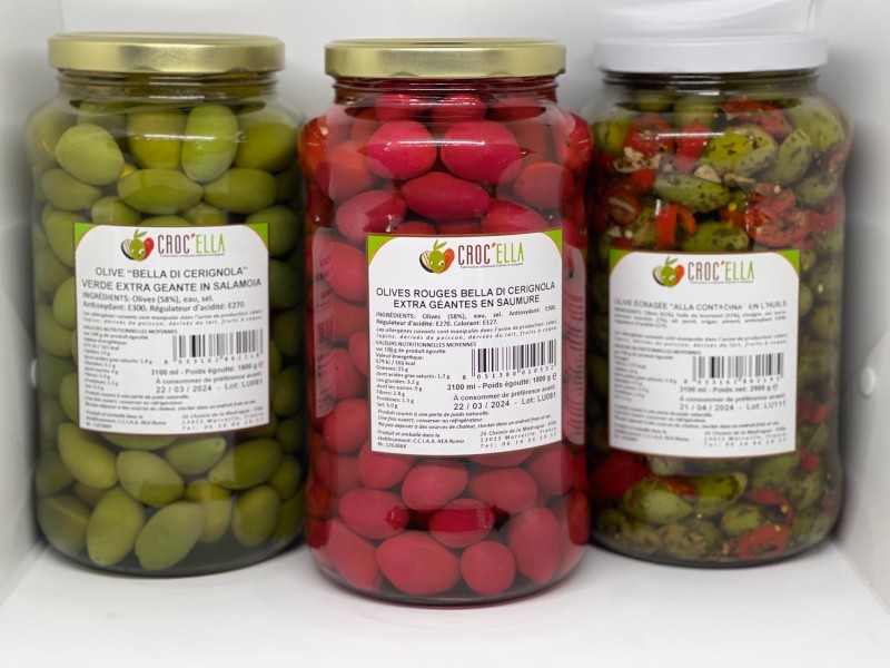 Olives Bella di Cerignola olives Italie CROC’ELLA Toulouse Occitanie