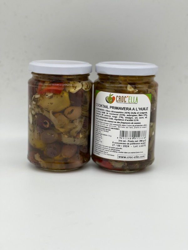 Olives italiennes mélange d'olives Primavera CROC'ELLA 13 Marseille