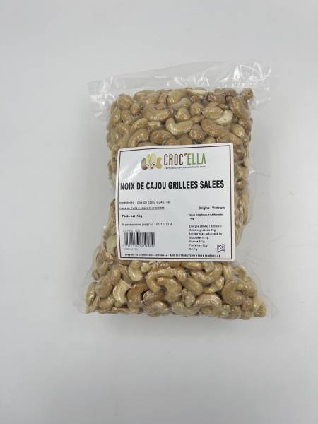 noix de cajou grillées salées en sac sous vide 1kg 