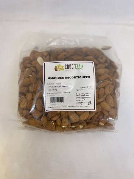 Amandes non pareil 1kg fruits secs décortiqués CROC’ELLA Marseille PACA France
