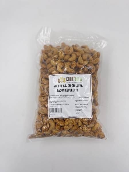 noix de cajou piment espelette sac sous vide 1kg 
