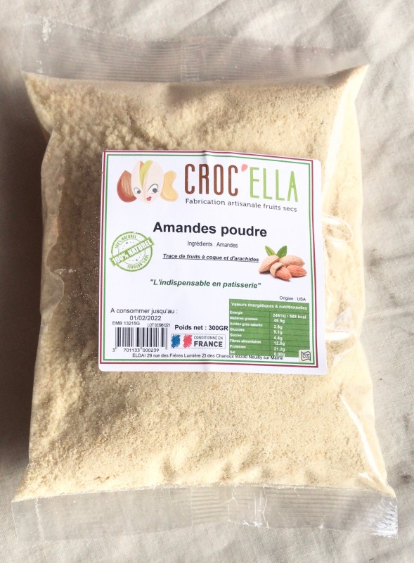 Amandes en poudre fruits secs décortiqués CROC’ELLA Marseille PACA