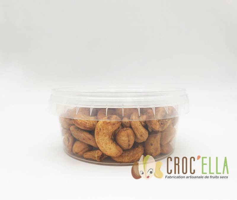 Noix de cajou torréfiées au piment d'Espelette pot de 120gr pour professionnel alimentaire en France