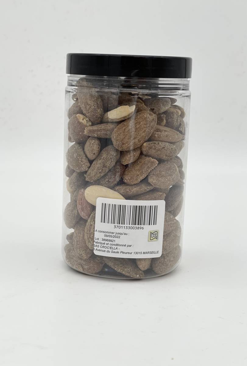 Pot de 200gr d'amandes torréfiées salées pour professionnel alimentaire