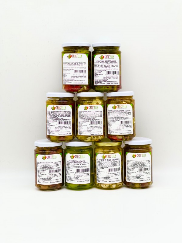 la gamme des mini formats produits Italie