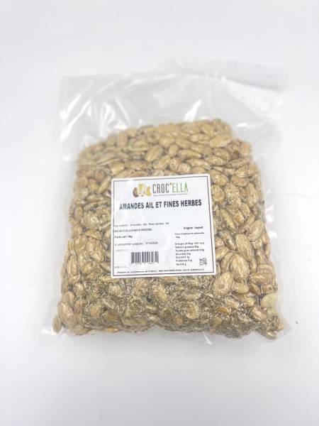 Amandes ail et fines herbes CROC'ELLA pour grossistes et distributeurs en France