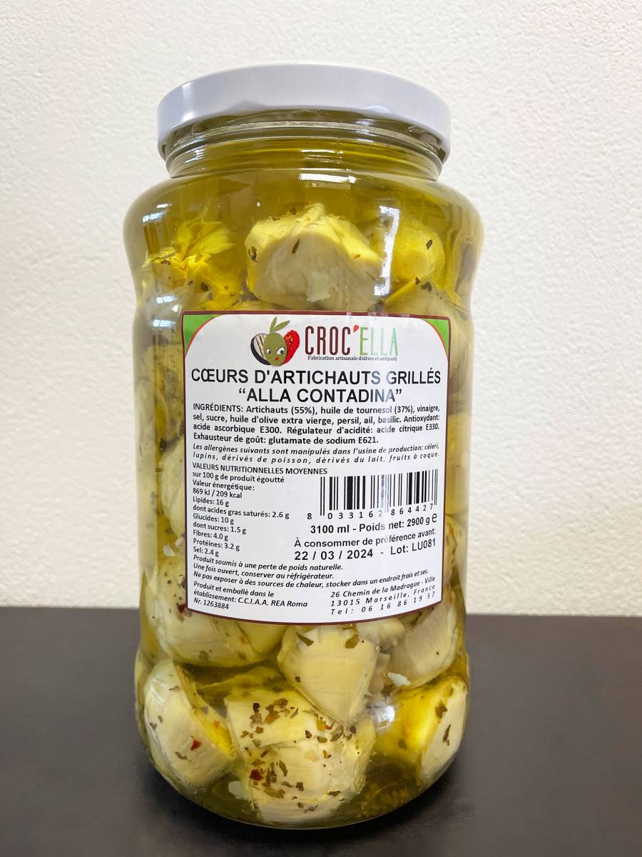 Coeurs d'artichauts grillés