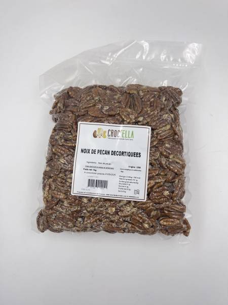 Noix de pécan décortiquée sachet de 200gr pour professionnel alimentaire en France