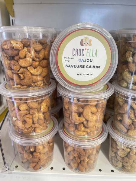 Noix de cajou saveur Cajun CROC’ELLA - tout calibre, disponible en Bio
