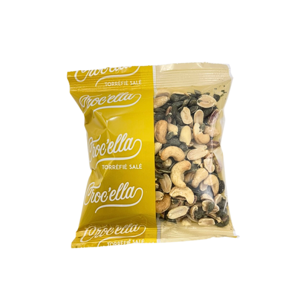 Mélange bistrot fruits secs grillés salés en sachet croc'ella