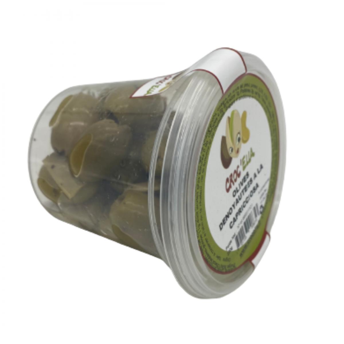 Olives dénoyautées à la Capricciosa CROC’ELLA - pot de 200 grammes pour grossistes et distributeurs en FRANCE