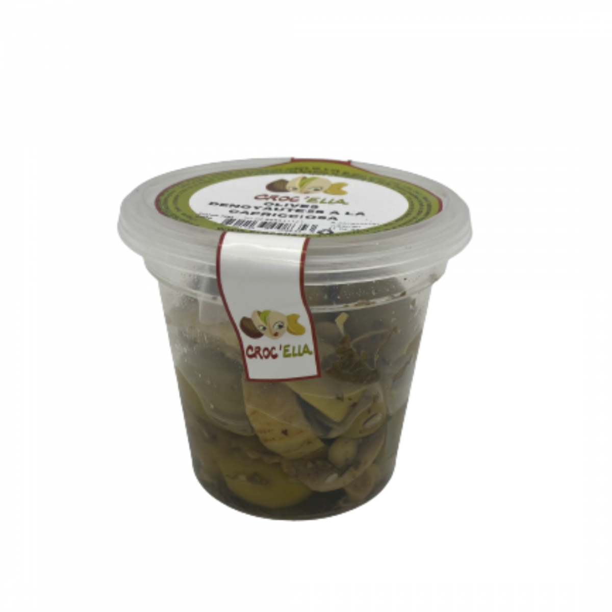 Olives dénoyautées à la Capricciosa CROC’ELLA - pot de 200 grammes pour grossistes et distributeurs en FRANCE