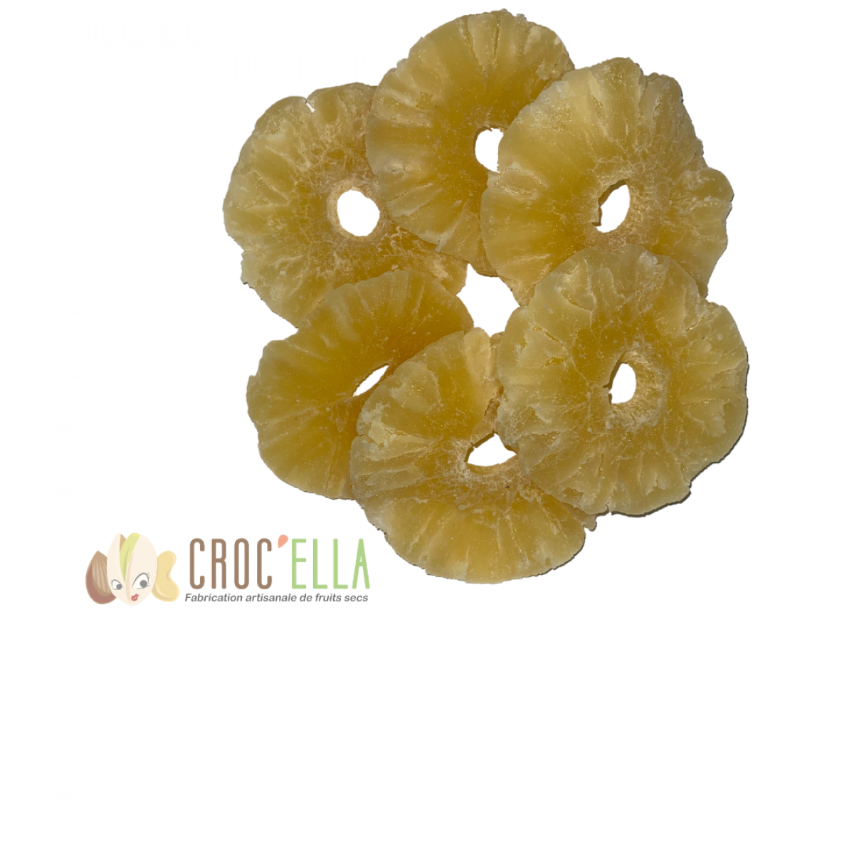 Ananas déshydratés  CROC’ELLA - seau de 3 kg pour distributeurs et grossiste en FRANCE