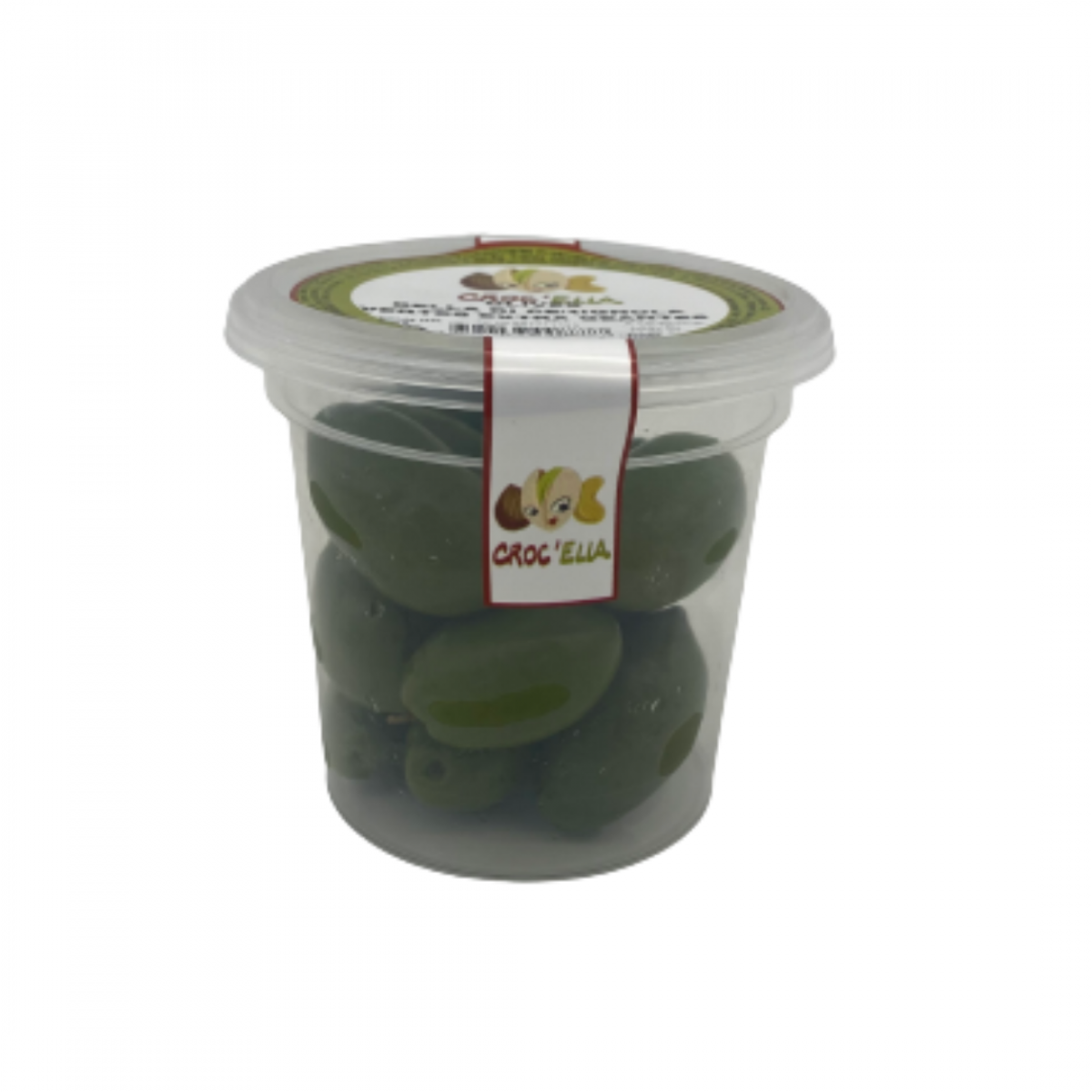 Olives vertes Bella di Cerignola extra géantes CROC’ELLA - pot de 200 grammes pour professionnel de l’agroalimentaire en FRANCE