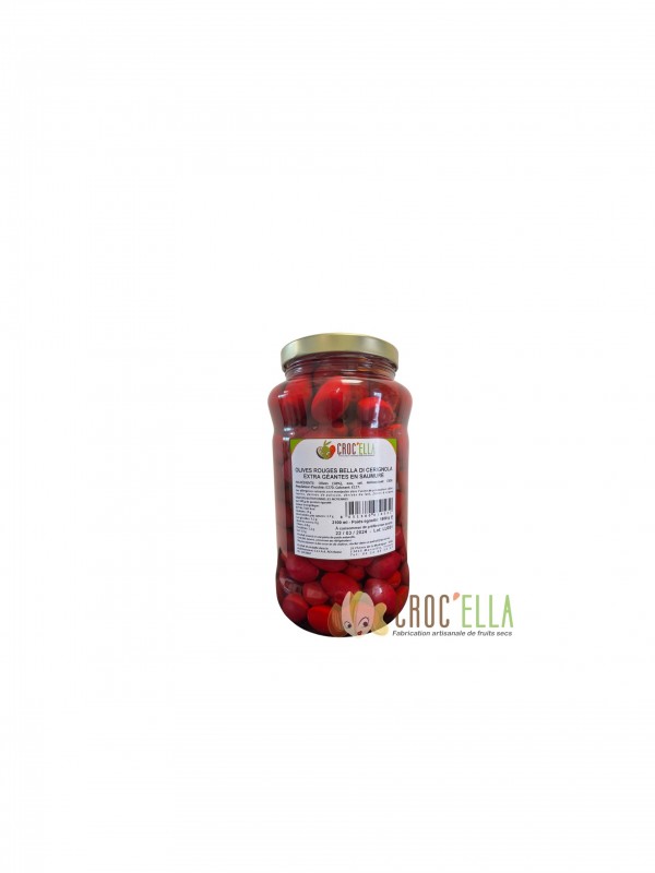 Olives Bella di Cerignola Rouge Bocal olives Italie CROC’ELLA Marseille Provence-Alpes-Côte-d’Azur