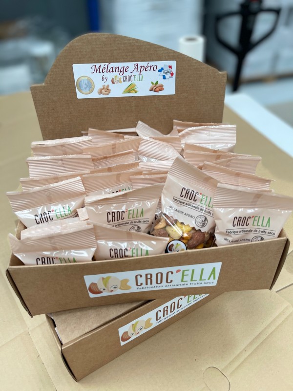 Mélange apéro snacking mélange fruits secs CROC’ELLA