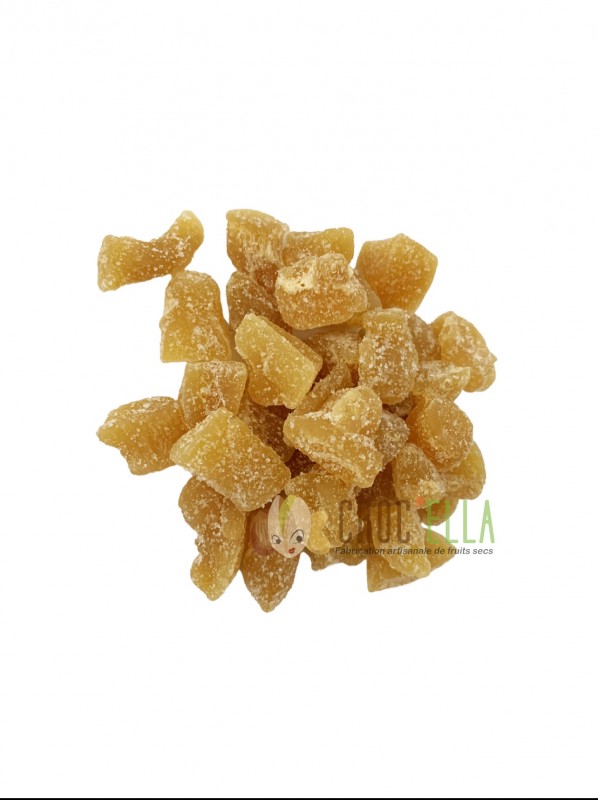 Gingembre déshydraté ou gingembre confit en gros fruits déshydratés et mélange de fruits secs CROC’ELLA PACA Marseille