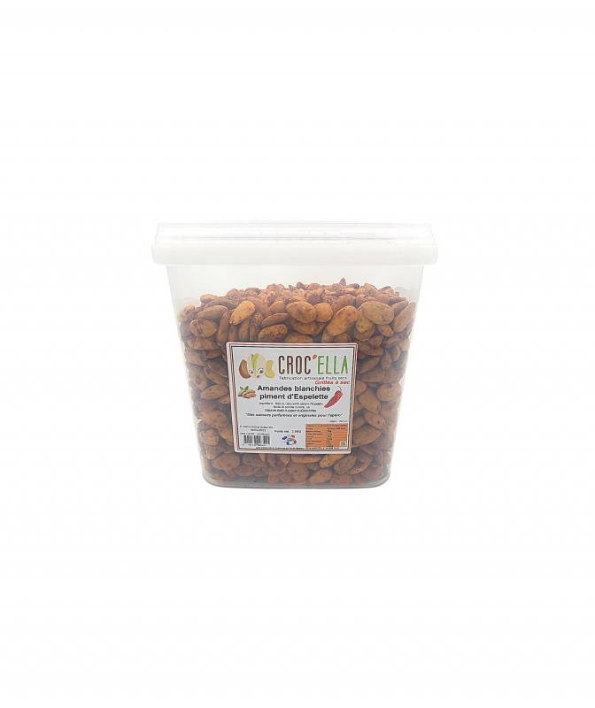 Amandes blanches piment d'Espelette en seau