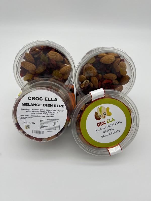 Melange bien être pot 150gr melange de fruits secs CROC’ELLA Marseille