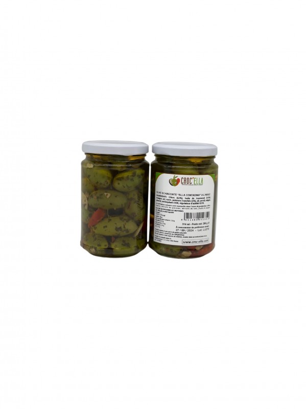 Olives schiacciate à la contadina Olives Italie CROC'ELLA Marseille Provence-Alpes-Côte-d'Azur