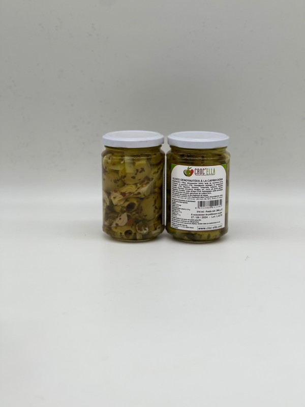 Olives dénoyautées à la Capricciosa Olives Italie CROC’ELLA Provence-Alpes-Côte-d’Azur