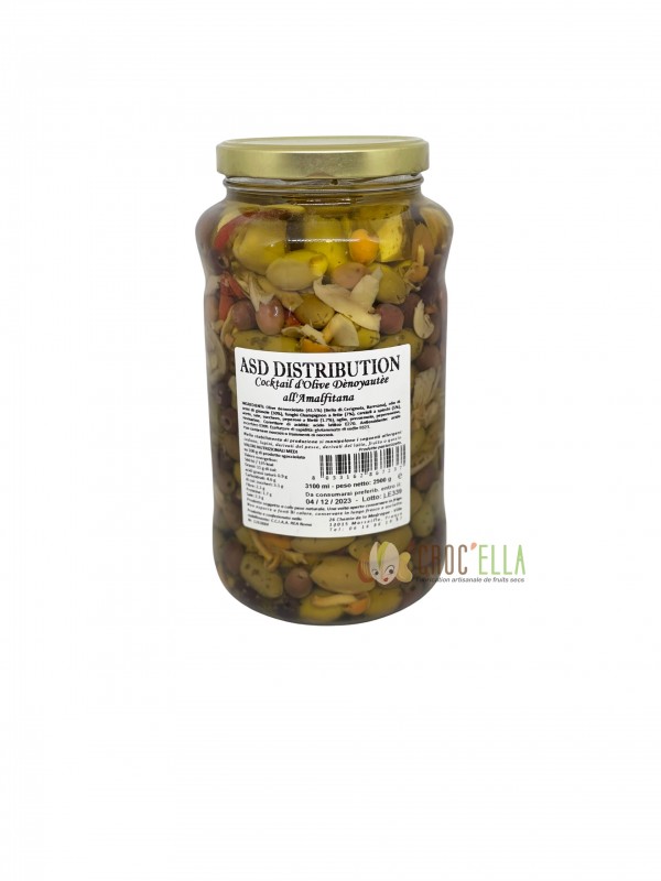 Olives cocktail à l’amalfitaine Bocal olives Italie CROC’ELLA Marseille Provence-Alpes-Côte-d’Azur