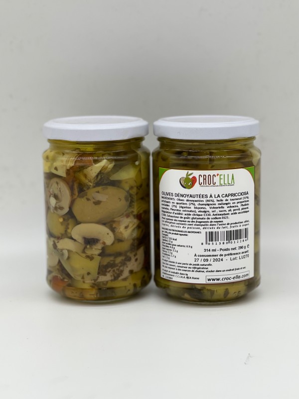 Délicieux mélange d'olives vertes, d'artichauts et de champignons pour grossiste et distributeur en France