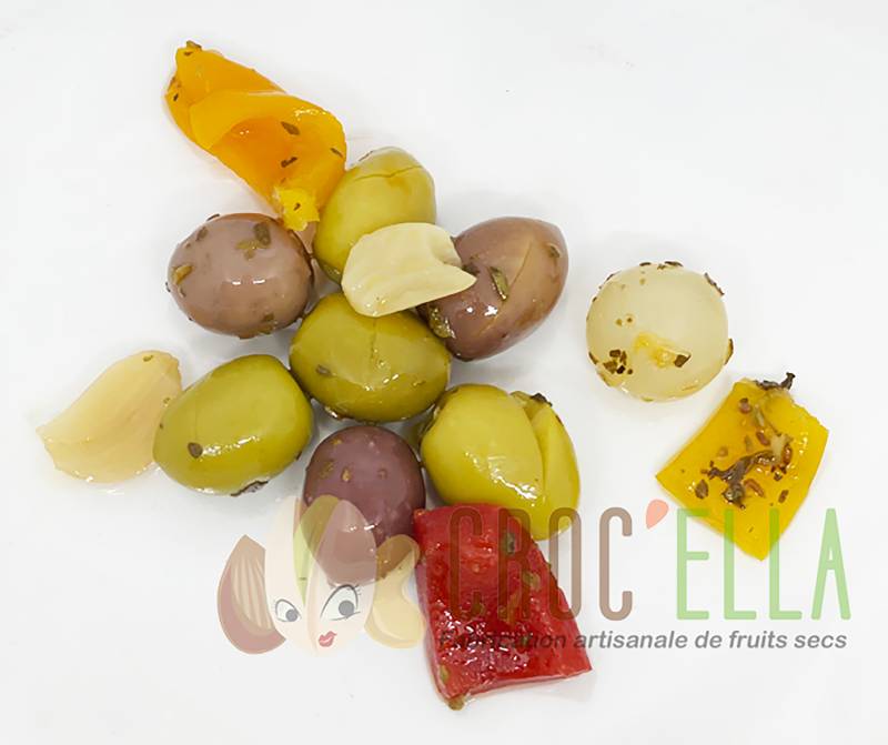 Olives vertes cassées florentines 8 kg Olives du Maroc pour grossiste et distributeur en France